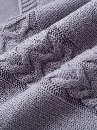 SCHICKER V-AUSSCHNITT KABELSTRICKPULLOVER FÜR FRAUEN | ELEGANTER STRICKSTIL