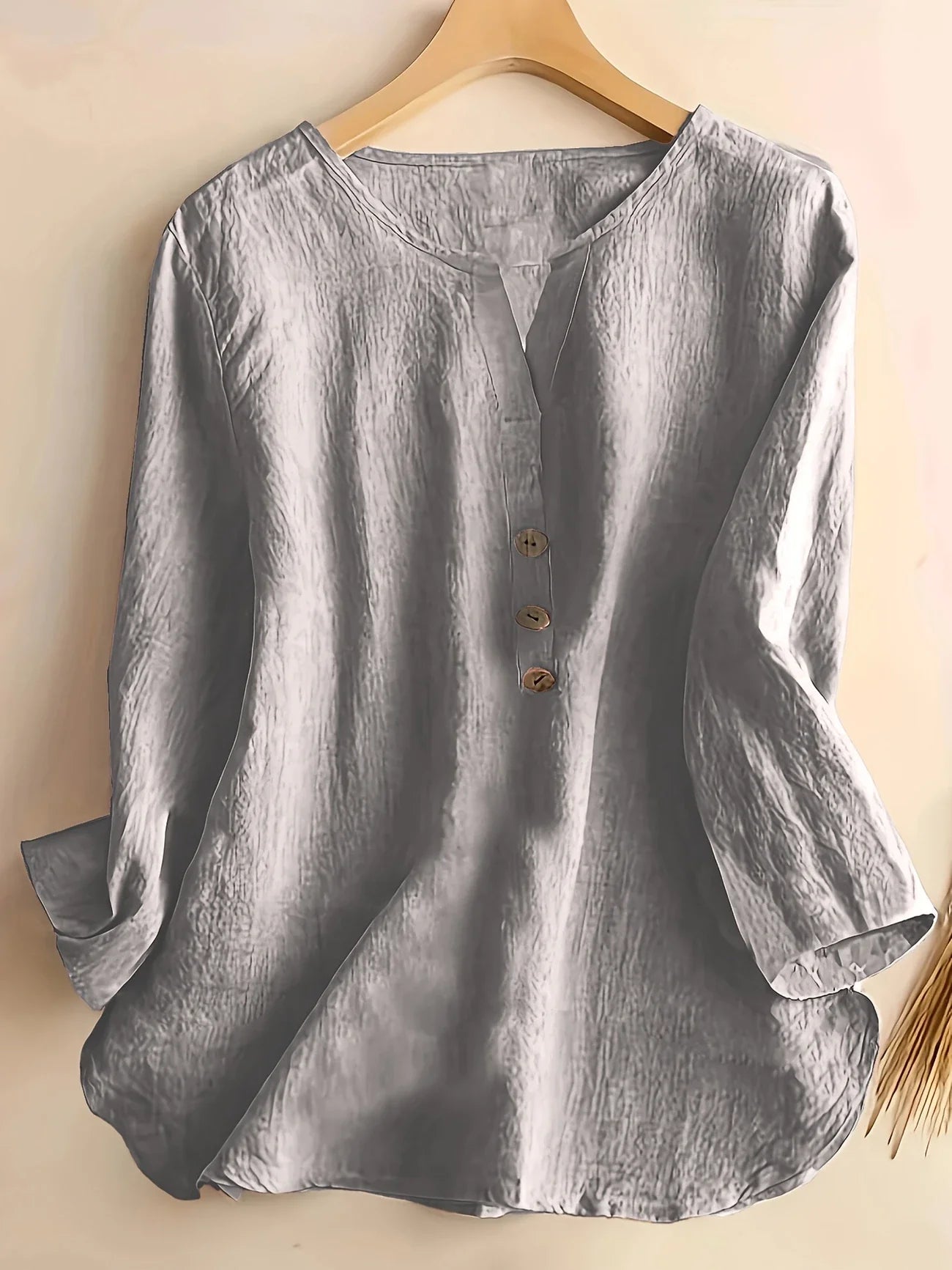 Mykaela – Lässige Bluse Aus Baumwolle Und Leinen