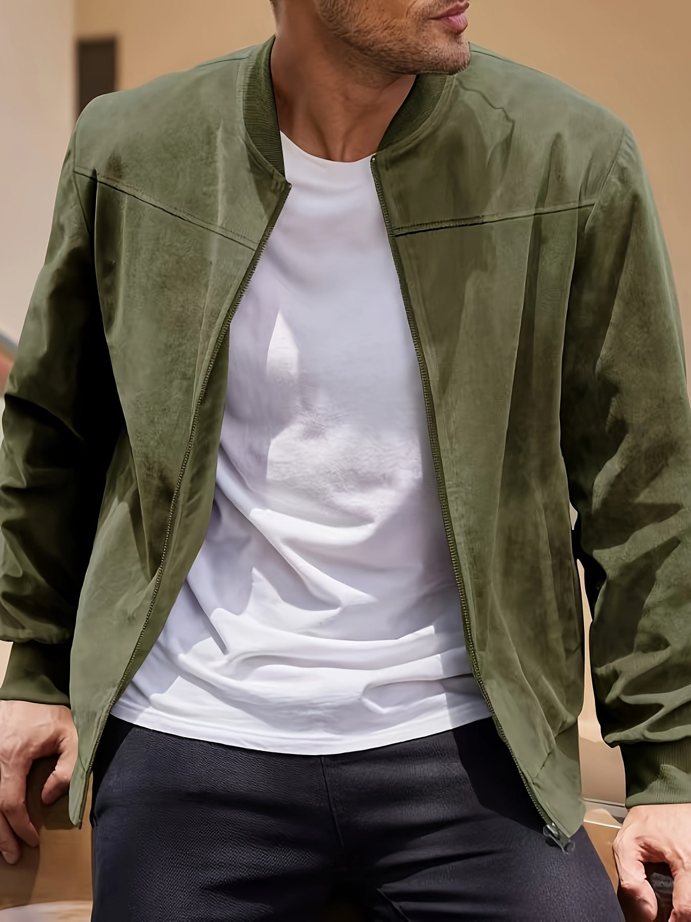 LÄSSIGER HERREN WILDLEDERMANTEL