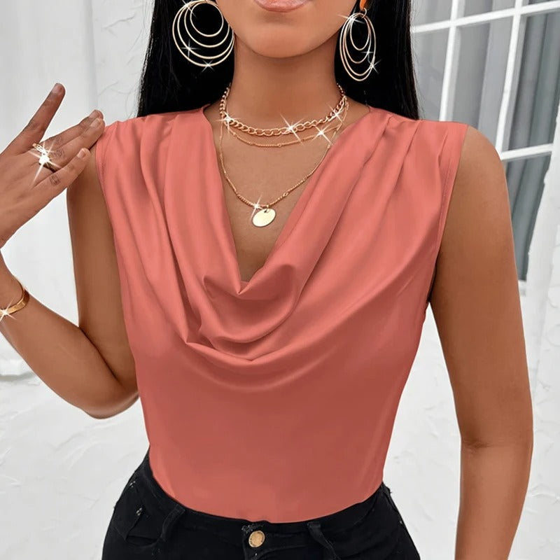 Naiyan – Lässiges Satin-Top Ohne Ärmel