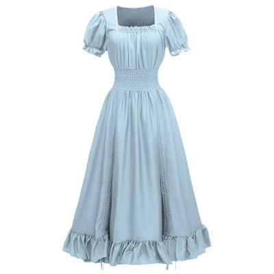 Ruffled Retro Style Women's Medieval Renaissance Dress