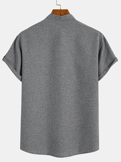 Elliott – Elegantes Kurzarm Hemd Mit Stehkragen