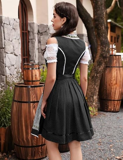 Oktoberfest 3-Piece Dirndl with Apron & Blouse