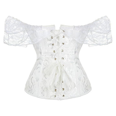 Victorian Corset Gothic Satin Lace Bustier
