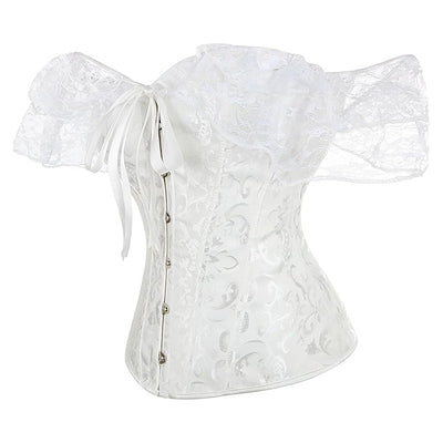Victorian Corset Gothic Satin Lace Bustier