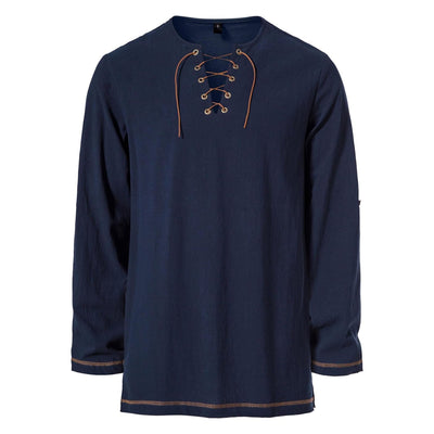 Medieval Style Lace-Up Tunic Top