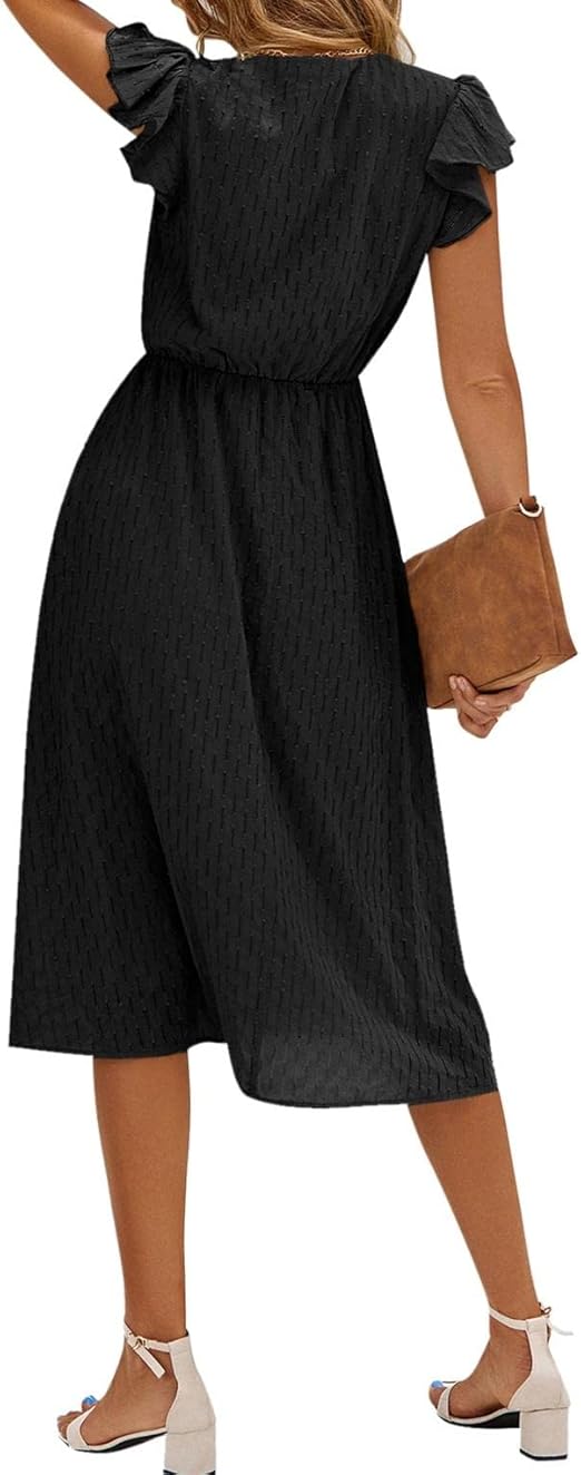 Julieta – Midikleid Mit Rüschenärmeln