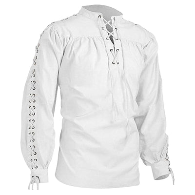 Pirate Style Lace-up Shirt