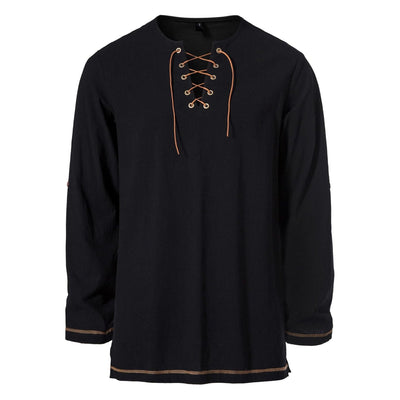 Medieval Style Lace-Up Tunic Top