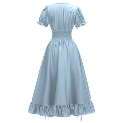 Ruffled Retro Style Women's Medieval Renaissance Dress