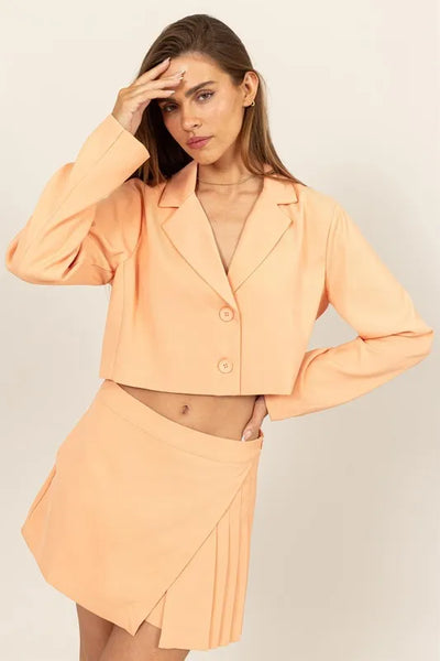 HYFVE Cropped Button-Down Blazer