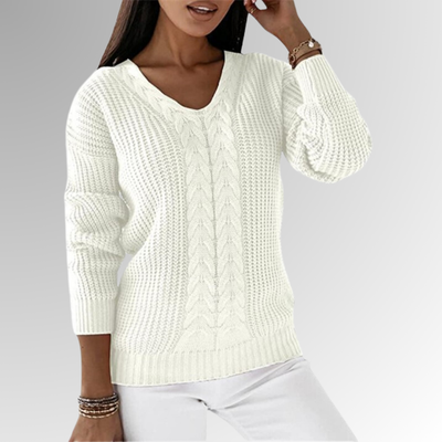 Marimar | Weicher Strickpullover mit Zopfmuster