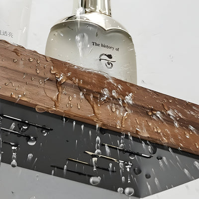 LuxeWood Regal - Hölzernes Badezimmer-Organisationsregal