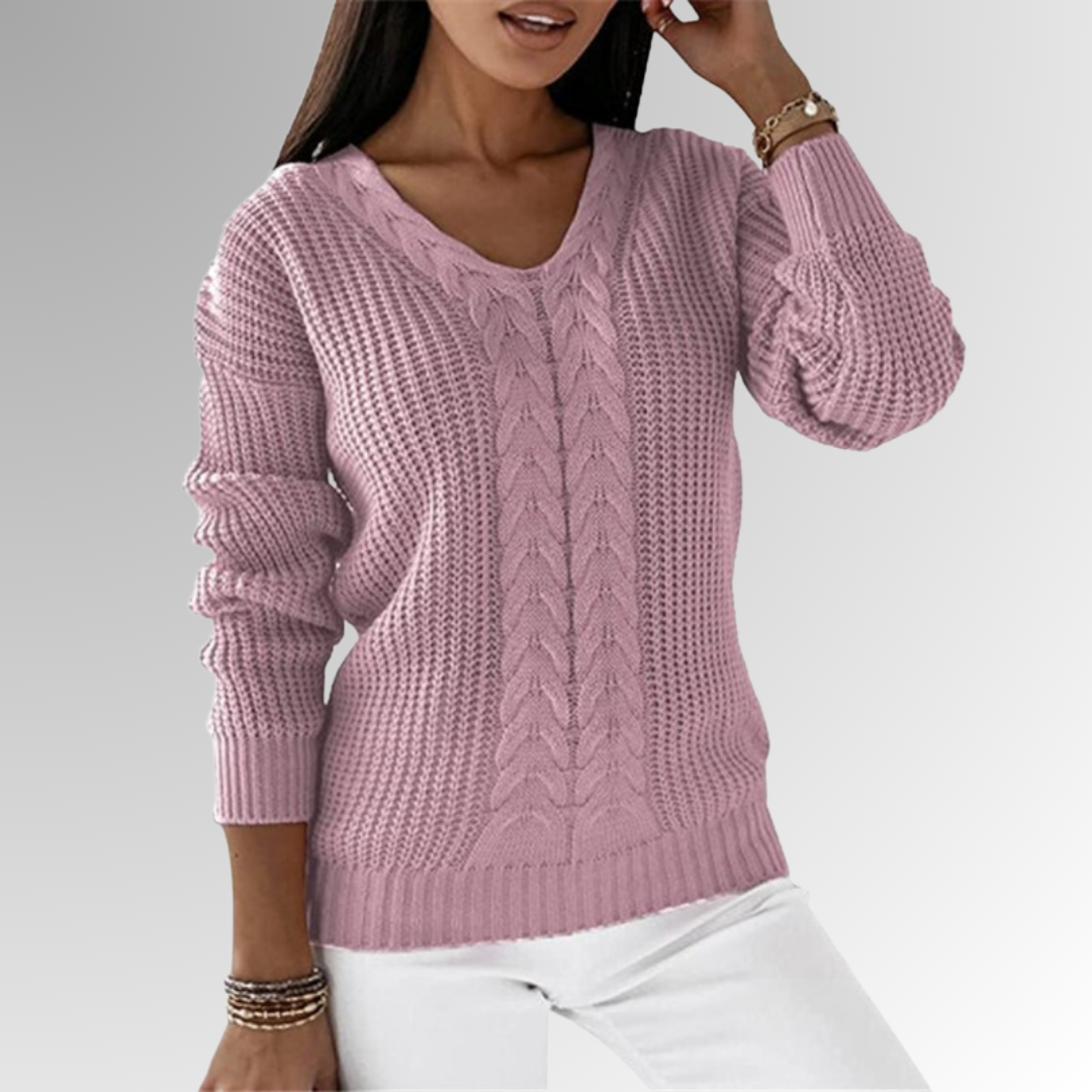 Marimar | Weicher Strickpullover mit Zopfmuster