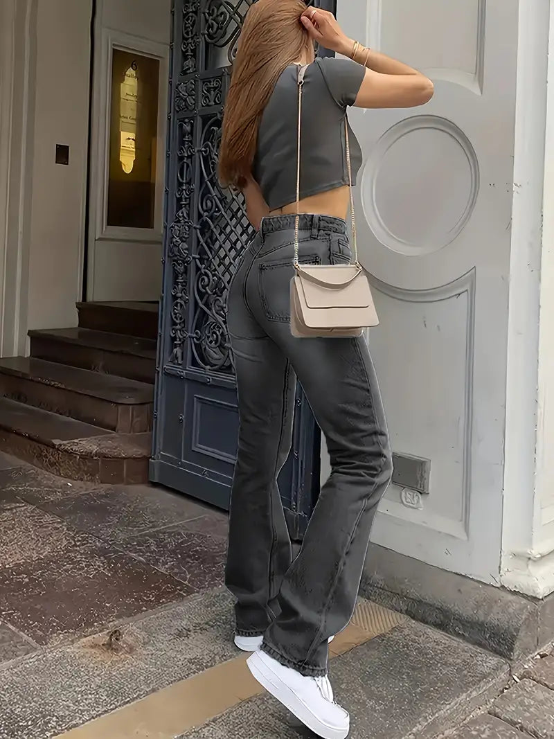 Heidi-Mode | Trendy hochtaillierte Streetwear Jeans