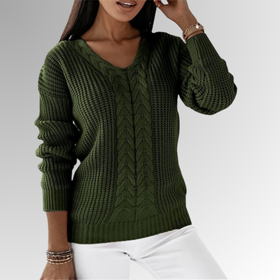 Marimar | Weicher Strickpullover mit Zopfmuster