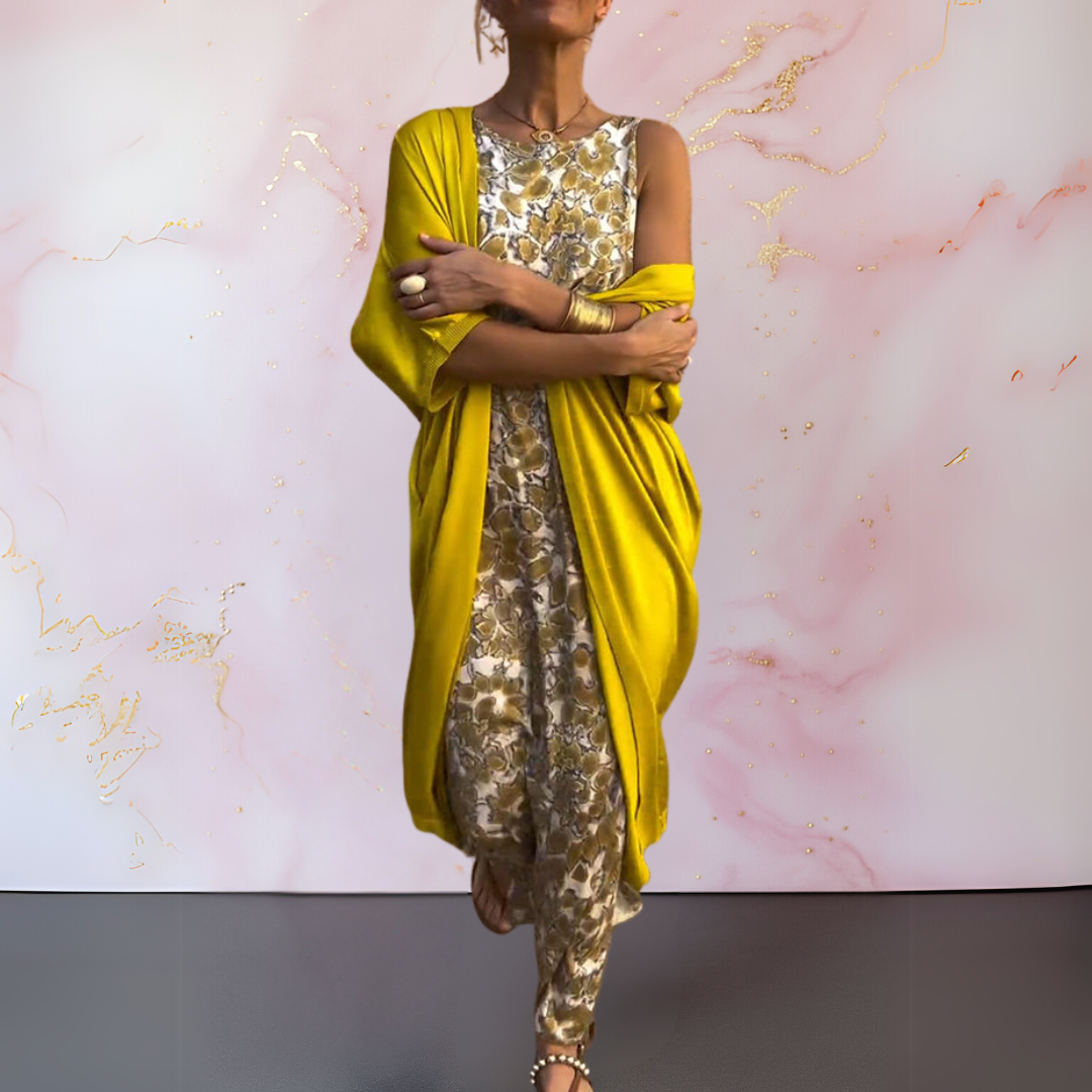 Mel | Elegantes Kleid mit Strickjacke