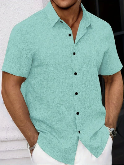 Dwight - Leichtes Hemd Aus Leinenmischung Mit Kurzen Ärmeln