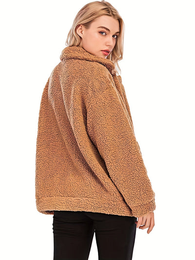 Heidi-Mode | Stylish Teddyjacke mit Reißverschluss