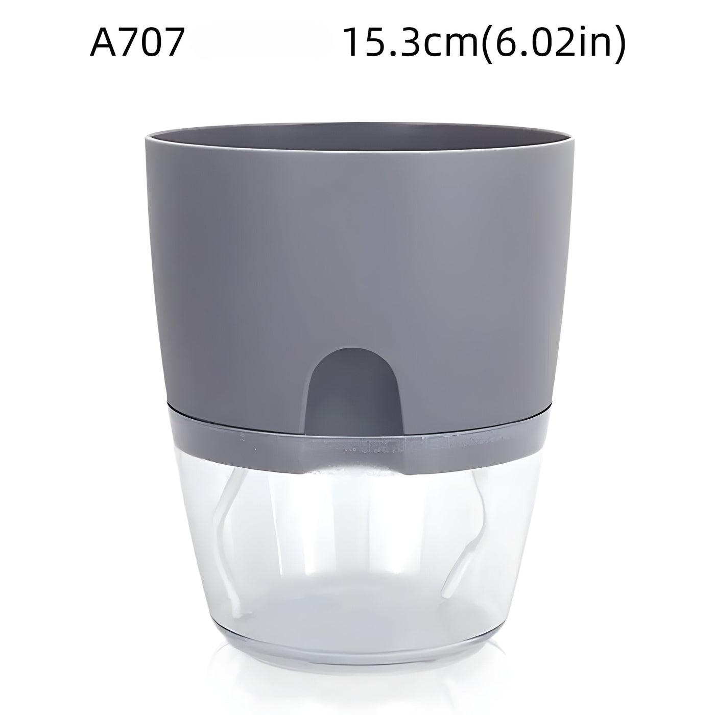 CrystalFlow Topf – Transparenter Selbstbewässernder Blumentopf