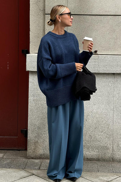 Lässiger Oversized Strickpullover für Damen
