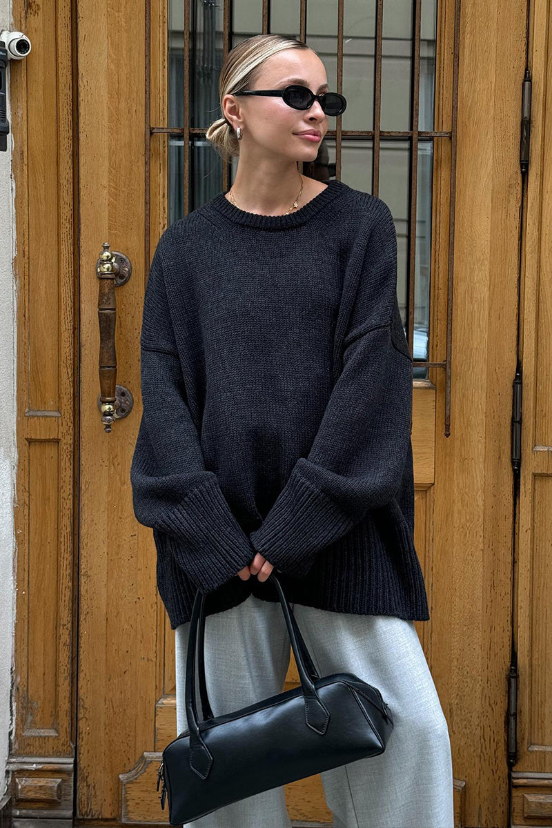 Lässiger Oversized Strickpullover für Damen