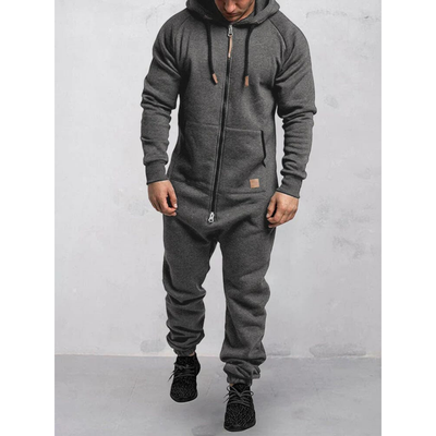 Herren Bequeme Warme Jumpsuit | Kapuze