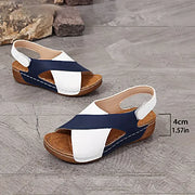 Heidi-Mode | Orthopädische Zweifarbige Schicke Sandalen
