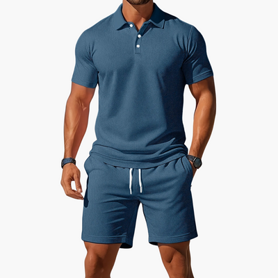 Leichtes Sommer Polo Set Herren - Kurzarmshirt & passende Shorts