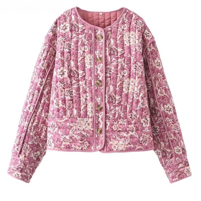 Heidi-Mode | Blumige Gefütterte Jacke