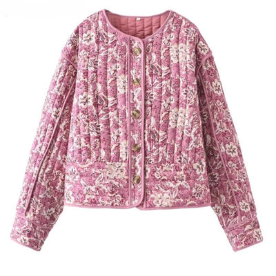Heidi-Mode | Blumige Gefütterte Jacke