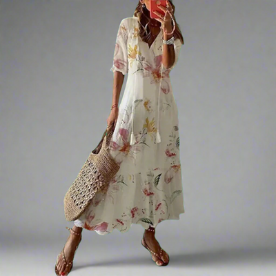 Celine| Figurfreundliches Damenkleid aus Premiumstoff  für Hochzeitsgast und besondere Anlässe