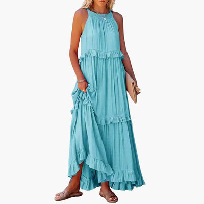 Maxikleid Stufen - Rüschenkleid für Damen, elegant & luftig