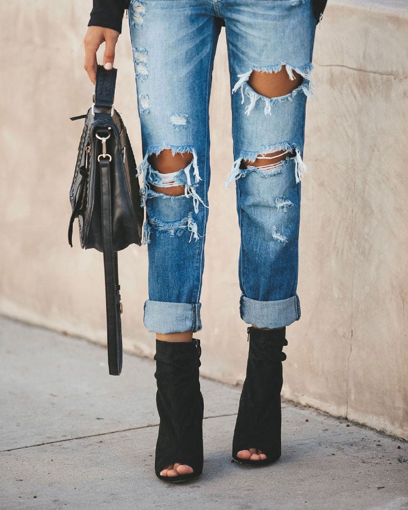 Heidi-Mode | Lässige Denim Ripped Jeans
