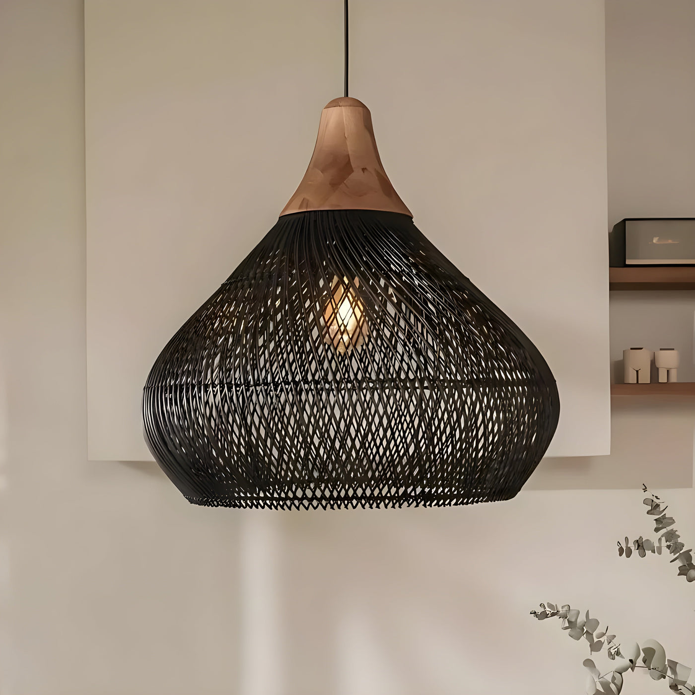 BistroBeam Light - Moderne Rattan-Pendelleuchte