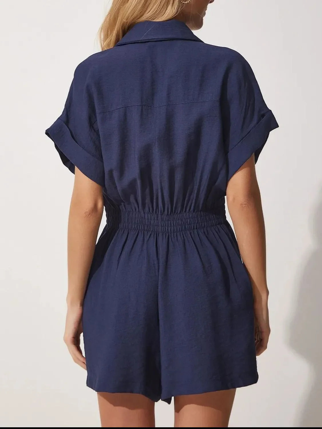 Johnny Collar Short Sleeve Romper