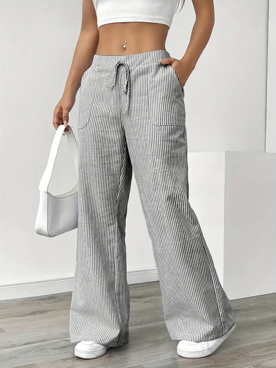 Alina – Elegante Gestreifte Hose Mit Taschen