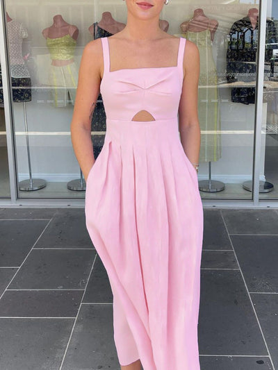 Devine Cutout Square Neck Cami Dress