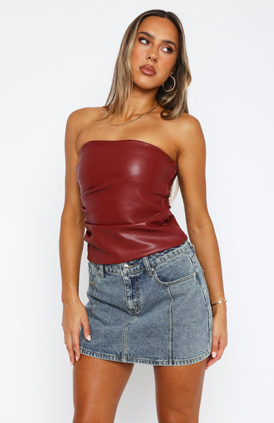 LAETITIA I ELEGANTES LEDER-TANKTOP