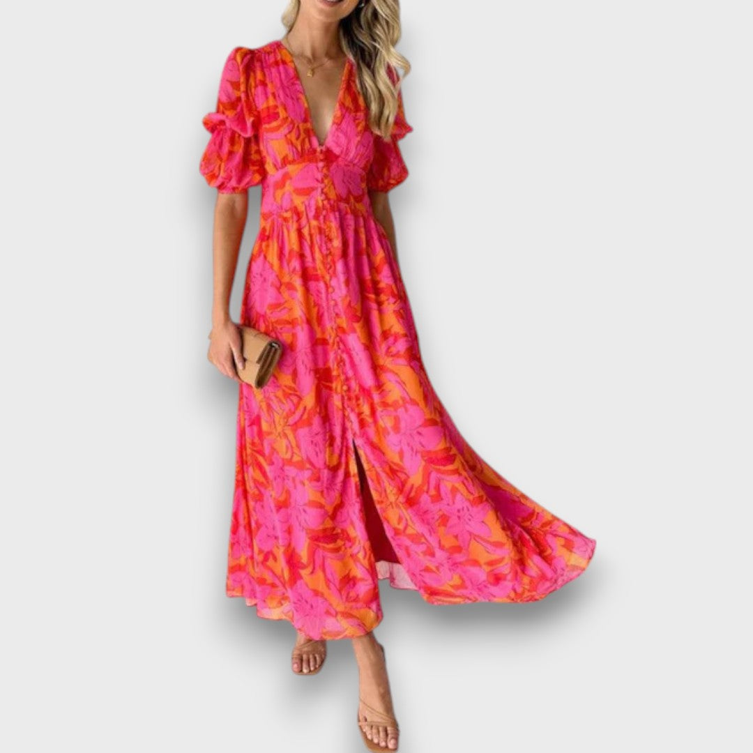 Mirisia – Fließendes Sommerkleid mit Print