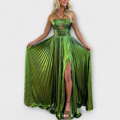 Lariva – Fließendes Metallic-Kleid