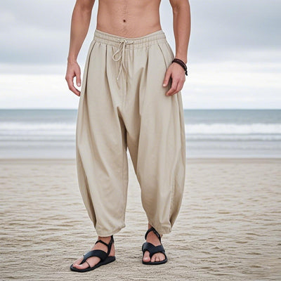 Early Medieval Style Cotton Linen Summer Pants