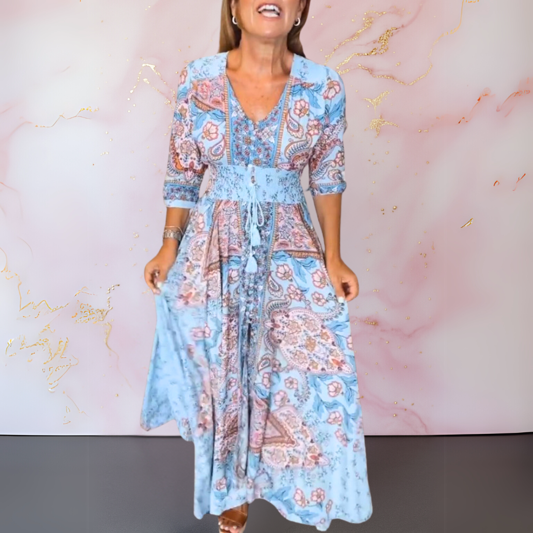 Marga™ | Elegantes Sommerkleid mit V-Ausschnitt