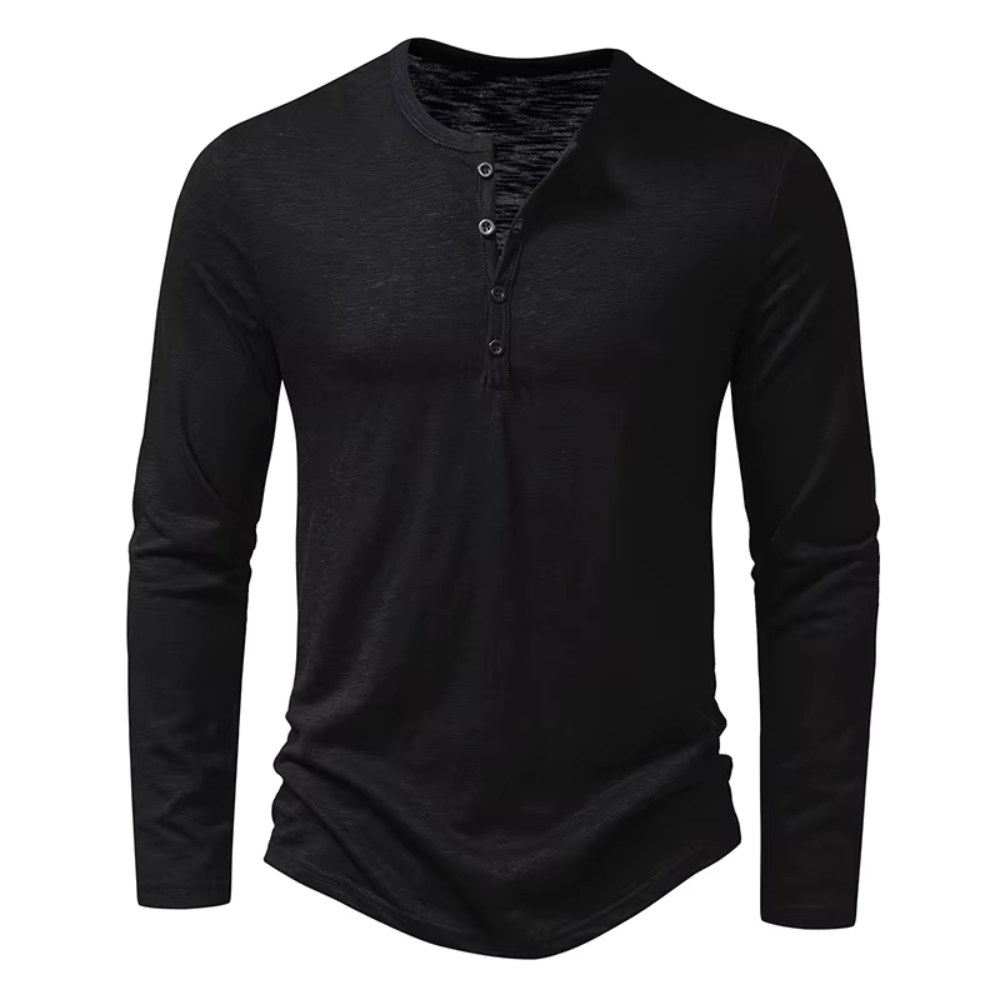 CALLUM – Das moderne henley-langarmshirt für stilsichere männer