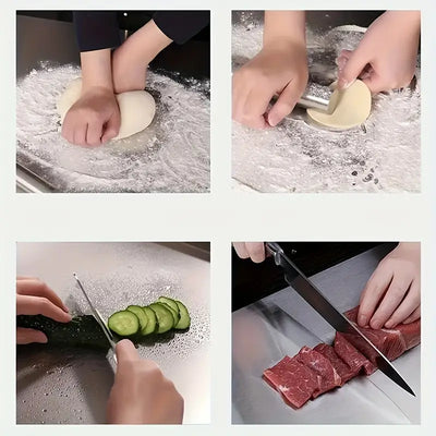 Doppelseitiges Schneidebrett aus Edelstahl – Rutschfest & Hygienisch | Perfekt für die Küche