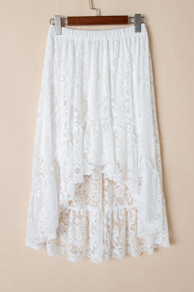Lace High-Low Skirt