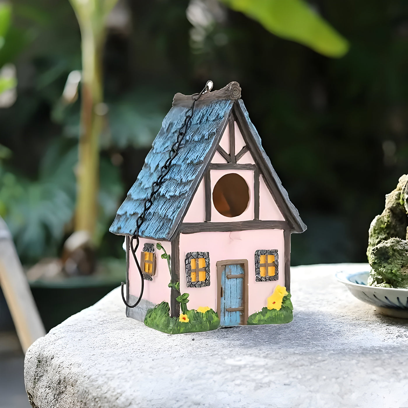 NestHaven Nest - Rustikales Garten Hängendes Vogelhaus