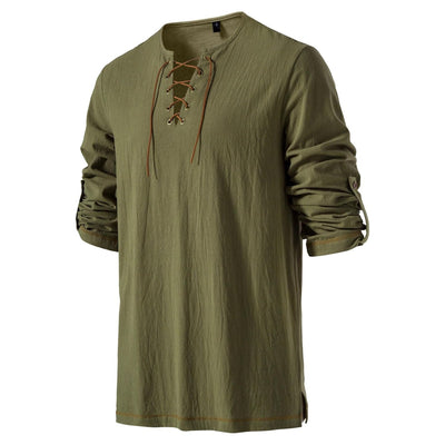 Medieval Style Lace-Up Tunic Top