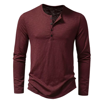 CALLUM – Das moderne henley-langarmshirt für stilsichere männer