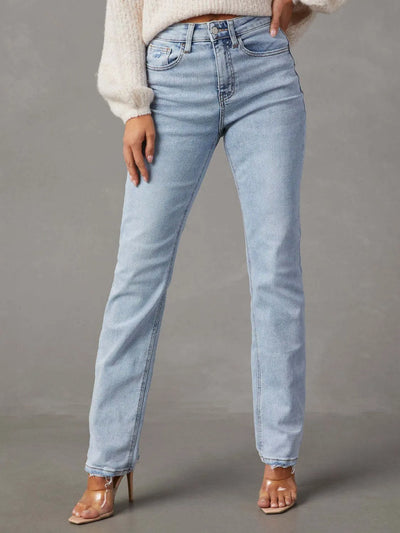High Rise Jeans with Pockets